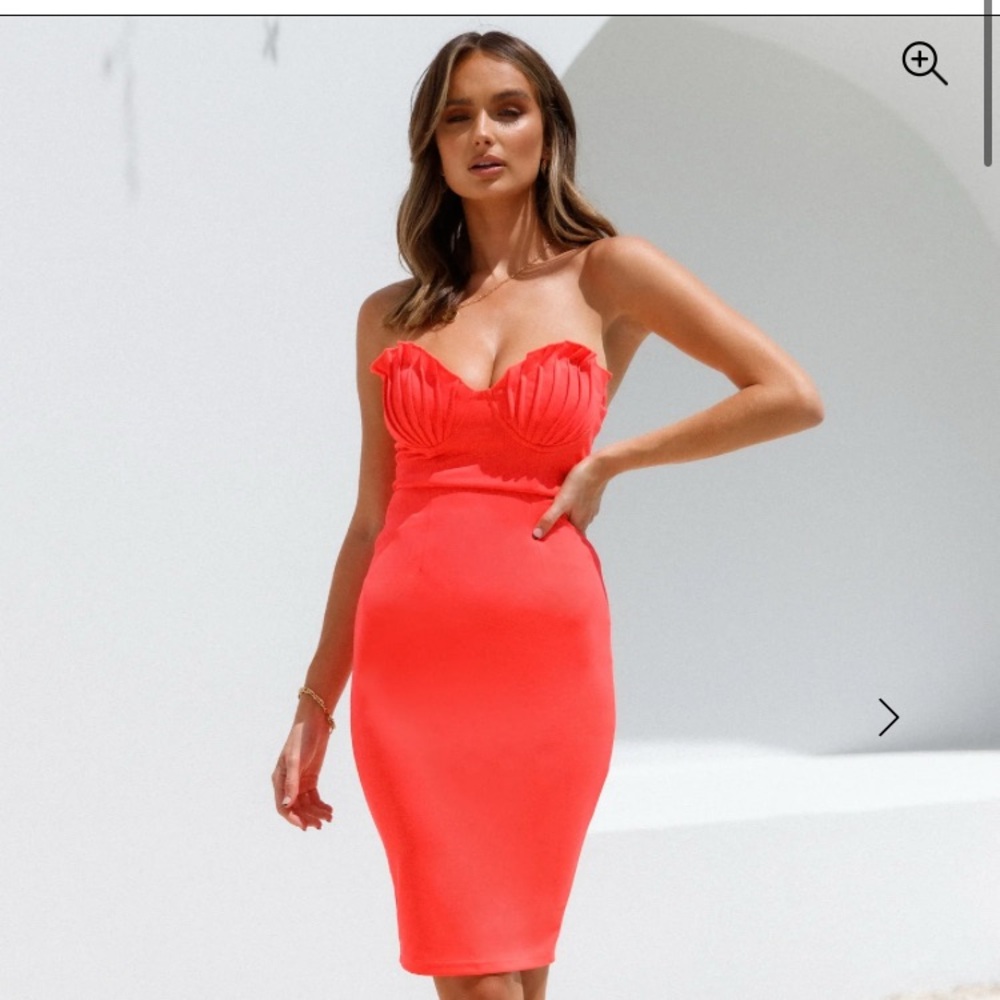 Hello Molly Vibrant Strapless Dress